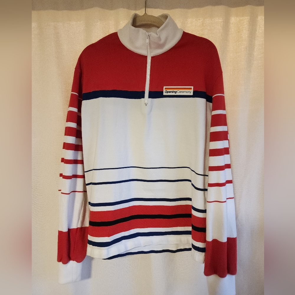 Opening Ceremony mens half zip up sweater